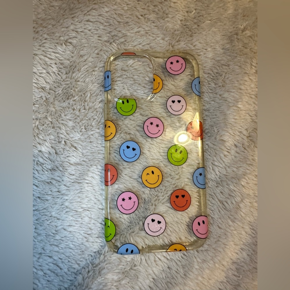 Velvet caviar iPhone 12 Pro Max colored smiley face case